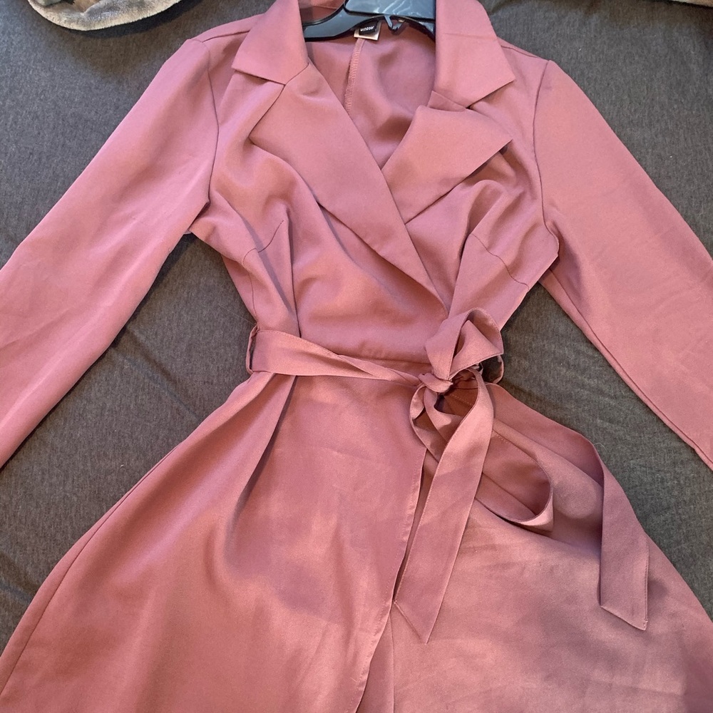 Purple blazer romper